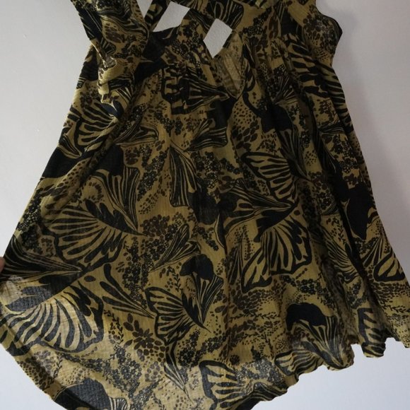 Free People Sugar Cane Blouse XS Green - Picture 4 of 6